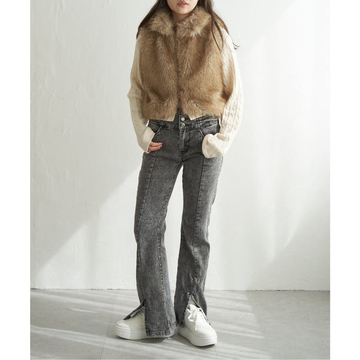 フェイクファーショート丈ジレ | VENCE share style【WOMEN】 | 詳細画像18 