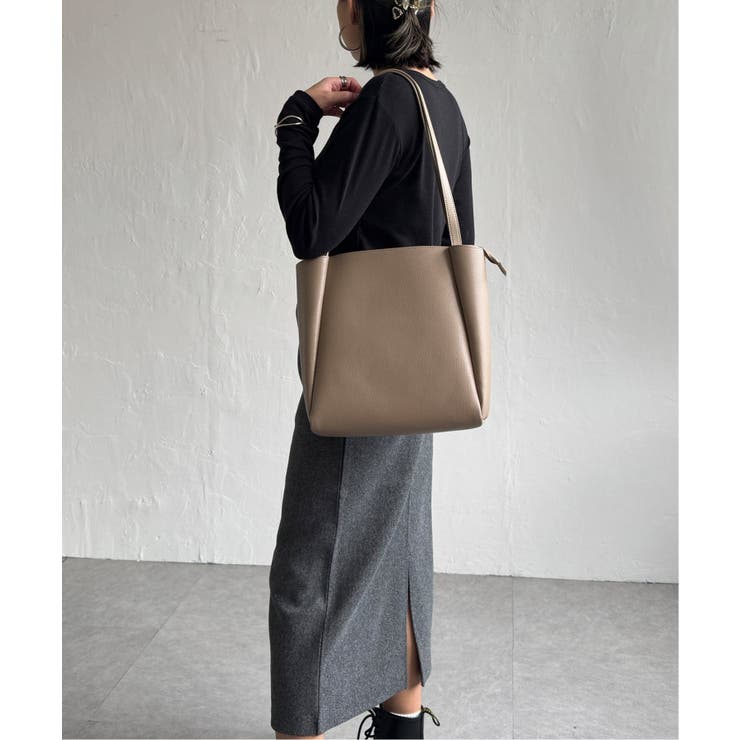 合皮ミドルトートバッグ | Lbc with Life | 詳細画像8 