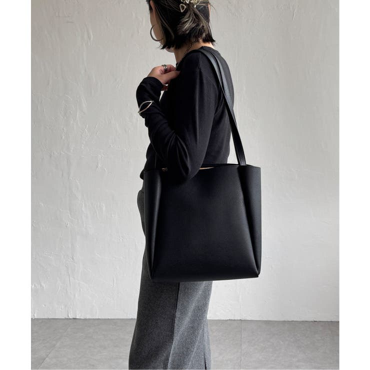 合皮ミドルトートバッグ | Lbc with Life | 詳細画像2 