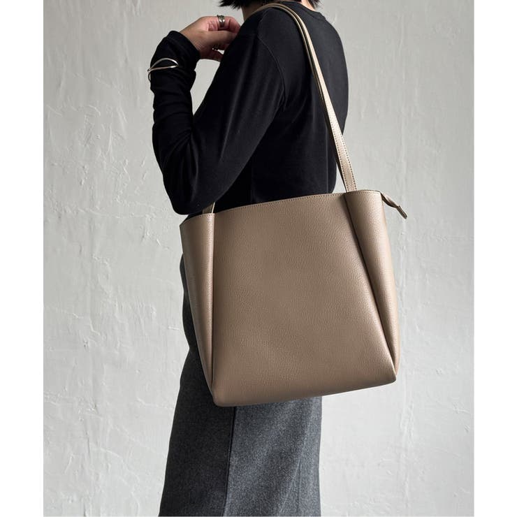 合皮ミドルトートバッグ | Lbc with Life | 詳細画像6 