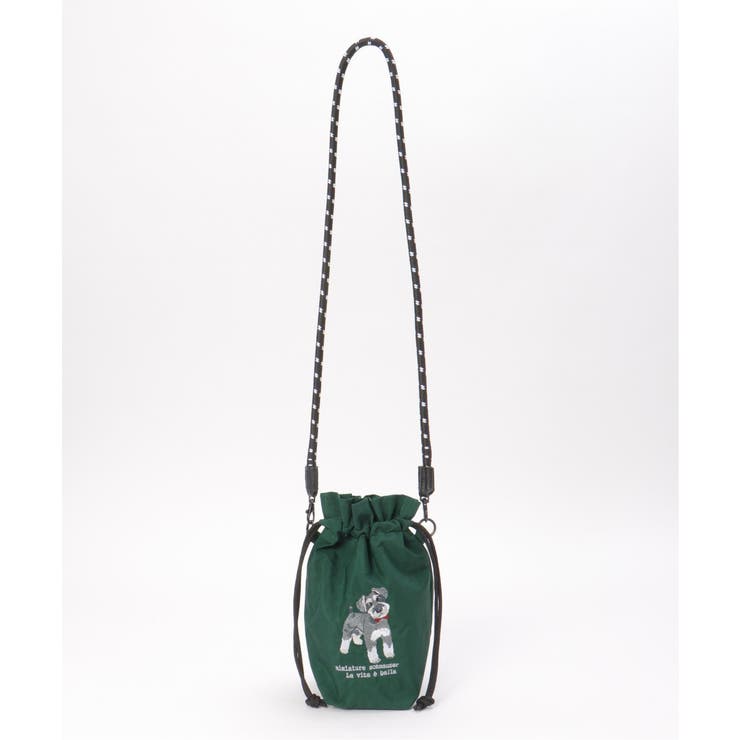 グリーン | アニマル刺繍コードショルダーバッグ | Lbc with Life