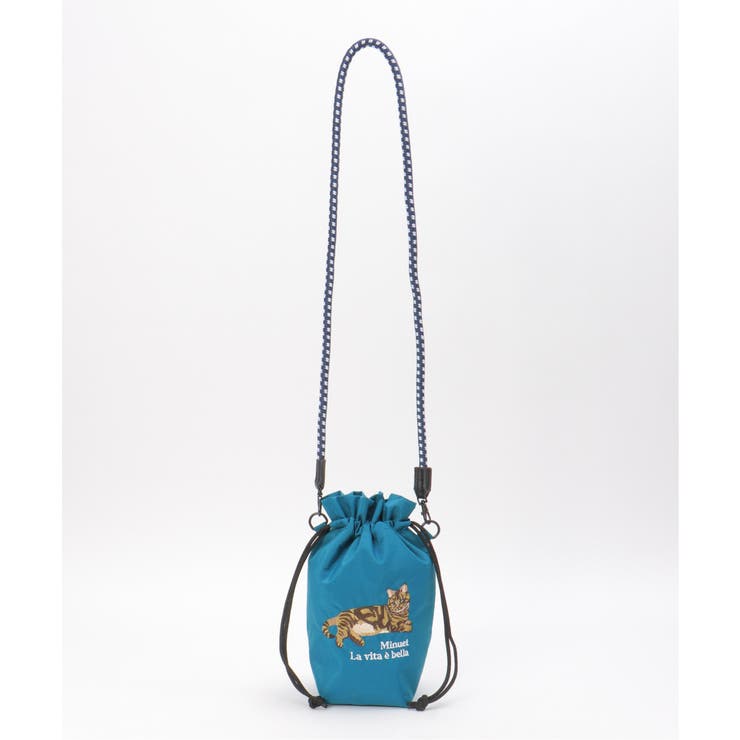 ブルー | アニマル刺繍コードショルダーバッグ | Lbc with Life