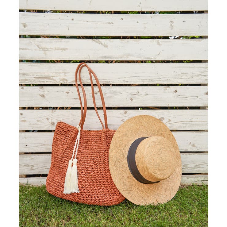 オレンジ | タッセルペーパートートバッグ | Lbc with Life