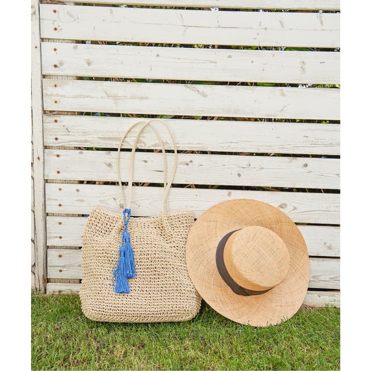 ベージュ | タッセルペーパートートバッグ | Lbc with Life