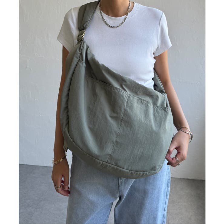 撥水ナイロンビッグショルダーバッグ | Lbc with Life | 詳細画像4 