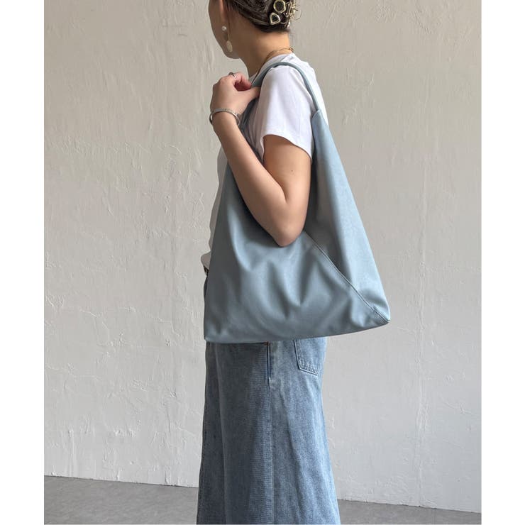 ブルー | 洗える合皮三角ショルダーバッグ | Lbc with Life