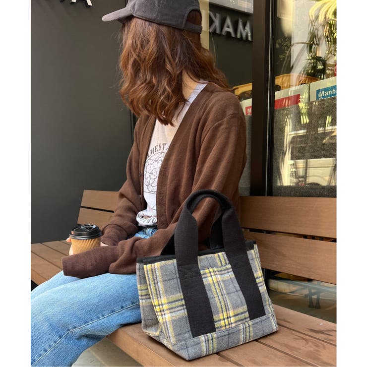 ツイード仕切り持ち手ミニトートバッグ | Lbc with Life | 詳細画像9 