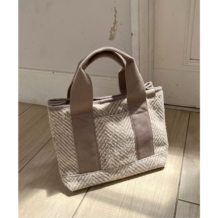 ツイード仕切り持ち手ミニトートバッグ | Lbc with Life | 詳細画像14 