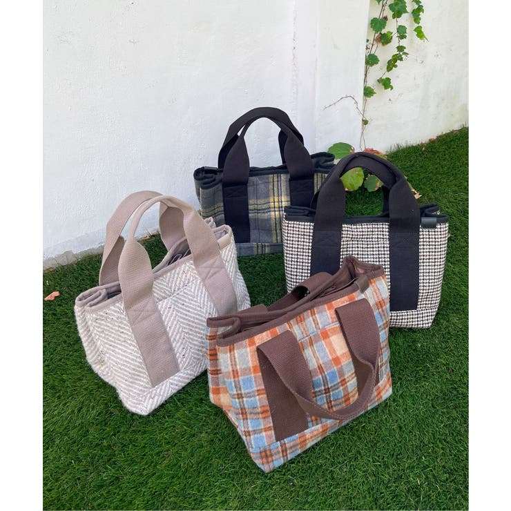 ツイード仕切り持ち手ミニトートバッグ | Lbc with Life | 詳細画像16 