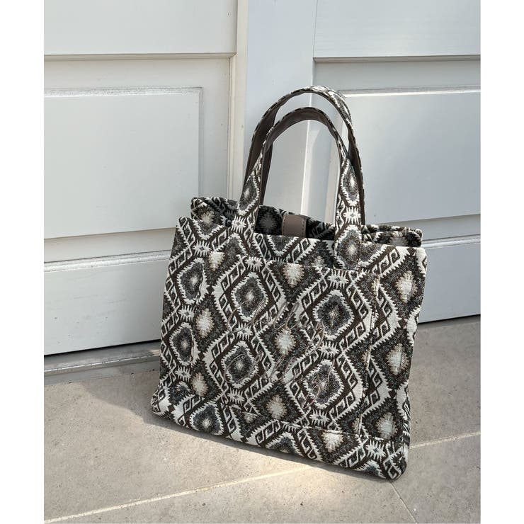 ジャガード手持ちロゴバッグ | Lbc with Life | 詳細画像15 