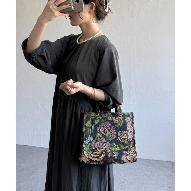 ジャガード手持ちロゴバッグ | Lbc with Life | 詳細画像1 