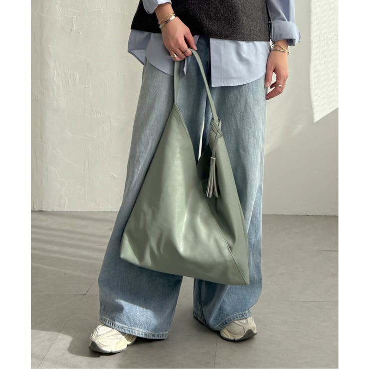 洗える合皮三角マチありショルダーバッグ | Lbc with Life | 詳細画像8 