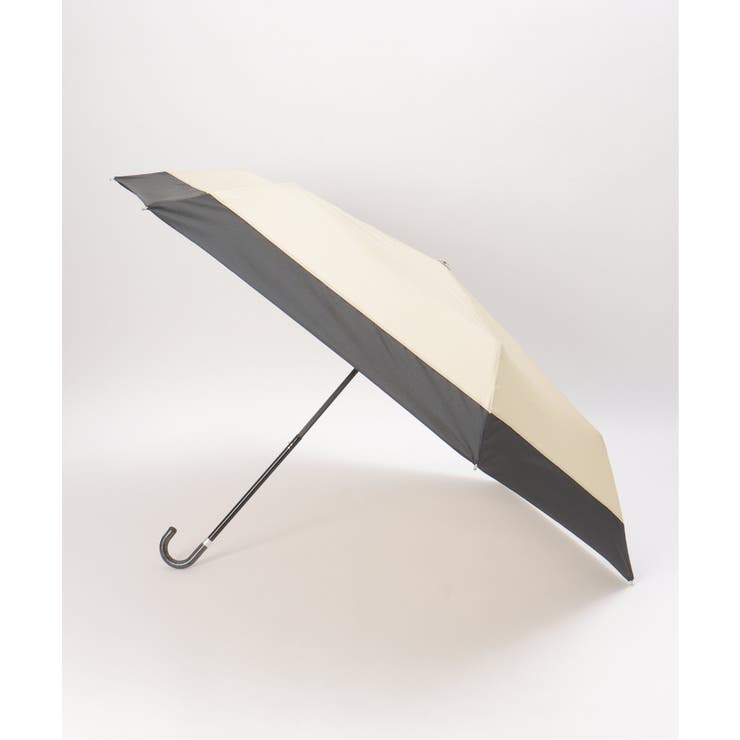 ベージュ | 切り継ぎバイカラー折りたたみ傘 ミニ傘 晴雨兼用 | Lbc with Life