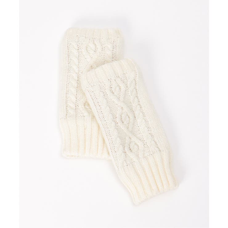 オフホワイト | ニット指なしグローブ | Lbc with Life