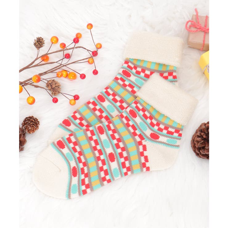 オフホワイト | 裏起毛ソックス ノルディック | Lbc with Life