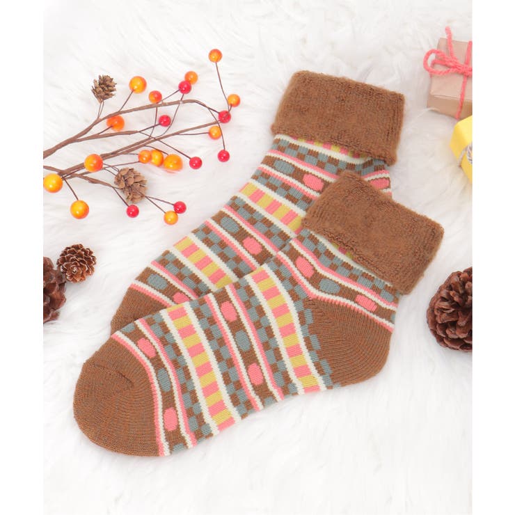 ブラウン | 裏起毛ソックス ノルディック | Lbc with Life