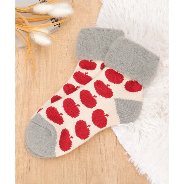 アイボリー | 裏起毛 ソックスアップル | Lbc with Life