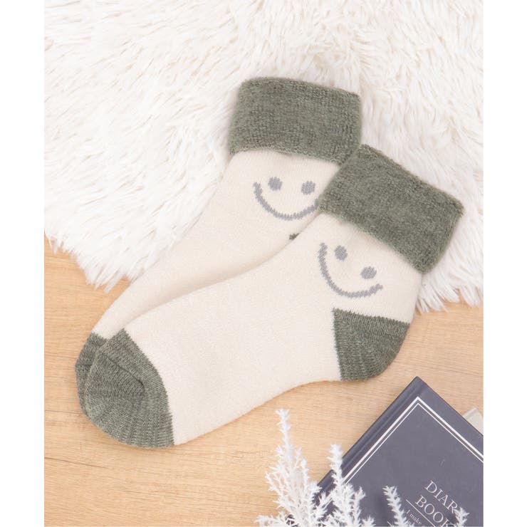 オフホワイト | 裏起毛 ソックススマイリー | Lbc with Life