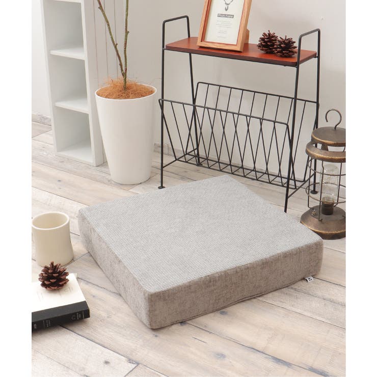 グレー | ベロアコンビシートクッション スクエア H8cm | Lbc with Life