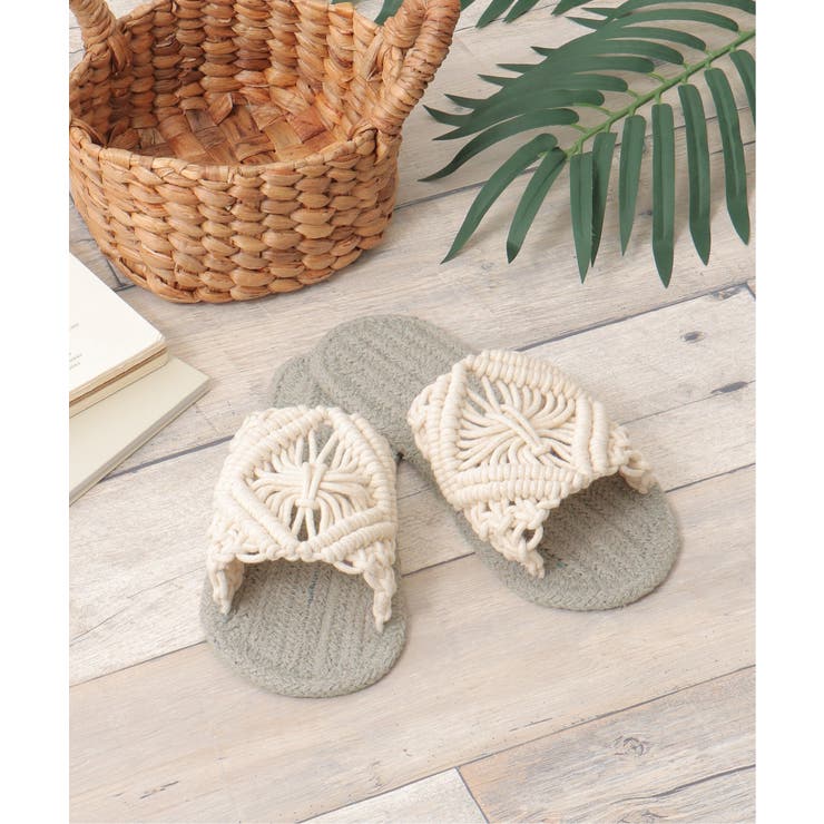 ホワイト | マクラメコットンサンダル | Lbc with Life