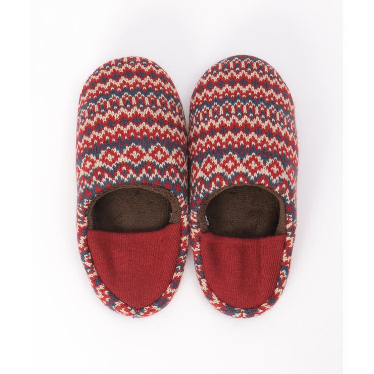 レッド | ニットルームシューズ 25 | Lbc with Life