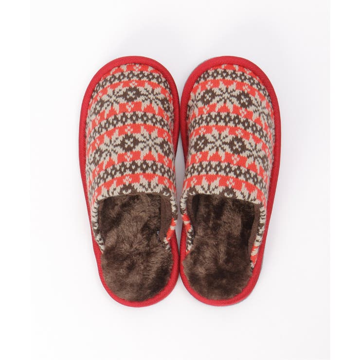 レッド | ニットスリッパ 25 | Lbc with Life