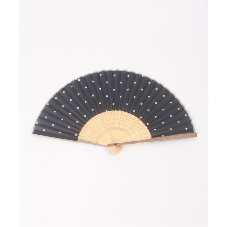 ブラック | ネコドット婦人扇子 | Lbc with Life