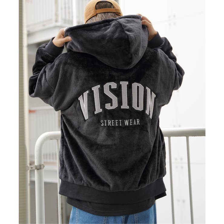 VISION STREET WEAR フェイクファーフードブルゾン[品番：IKAW0015186