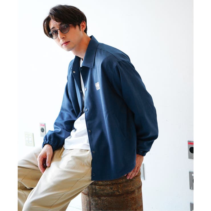 VISION STREET WEAR ロゴ刺繍コーチジャケット[品番：IKAW0014134