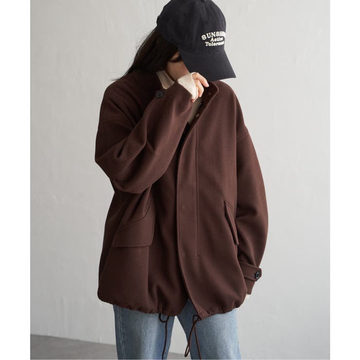 ブラウン | メルトンショートモッズコート | VENCE share style【MEN】