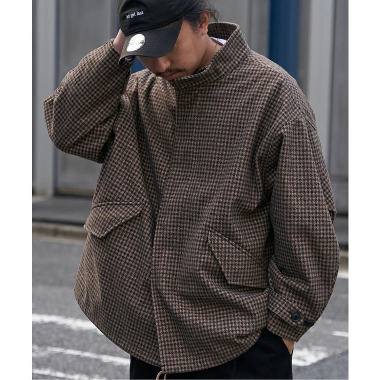 チェック | メルトンショートモッズコート | VENCE share style【MEN】