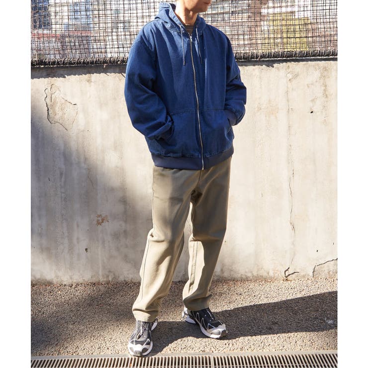 デニム・キャンバスフルジップパーカー | VENCE share style【MEN】 | 詳細画像12 