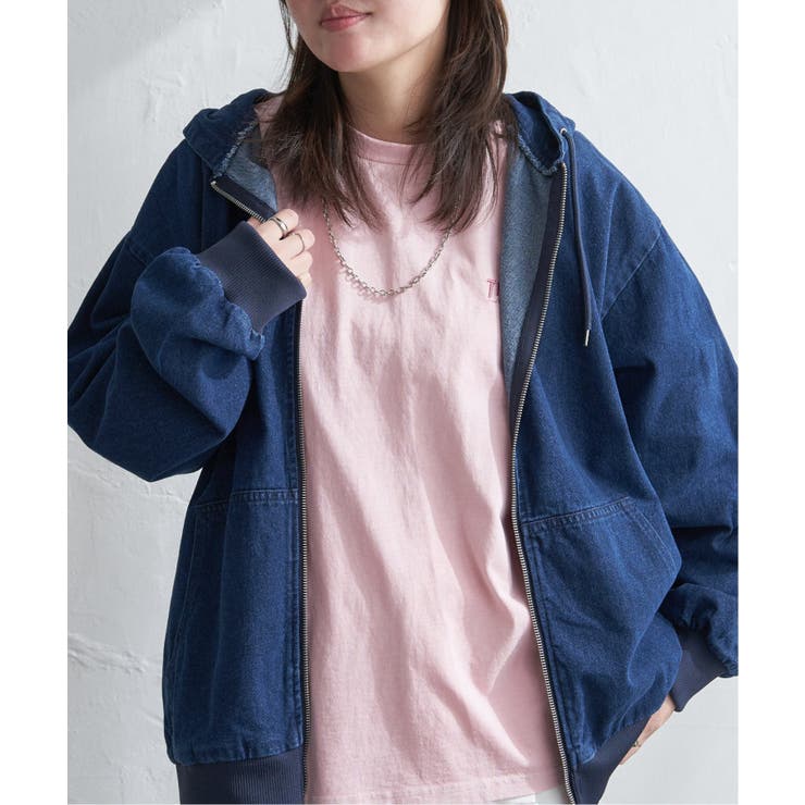 デニム・キャンバスフルジップパーカー | VENCE share style【MEN】 | 詳細画像13 