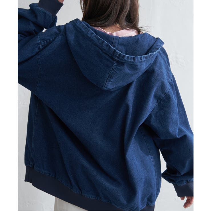 デニム・キャンバスフルジップパーカー | VENCE share style【MEN】 | 詳細画像14 