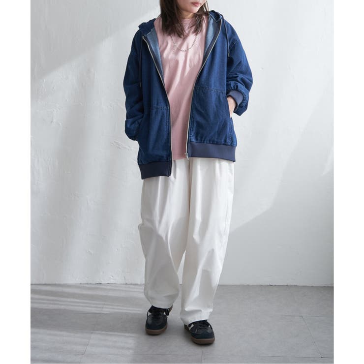 デニム・キャンバスフルジップパーカー | VENCE share style【MEN】 | 詳細画像16 