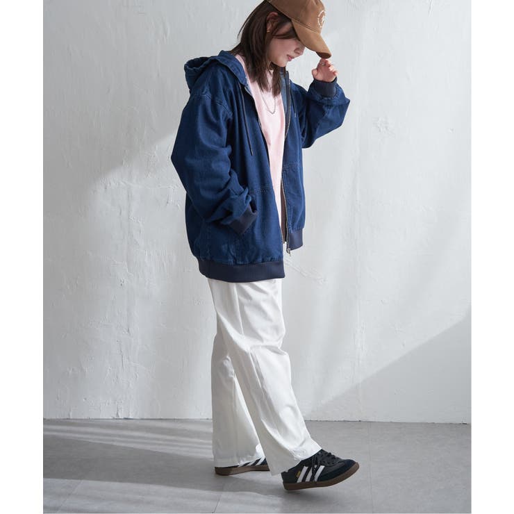 デニム・キャンバスフルジップパーカー | VENCE share style【MEN】 | 詳細画像17 