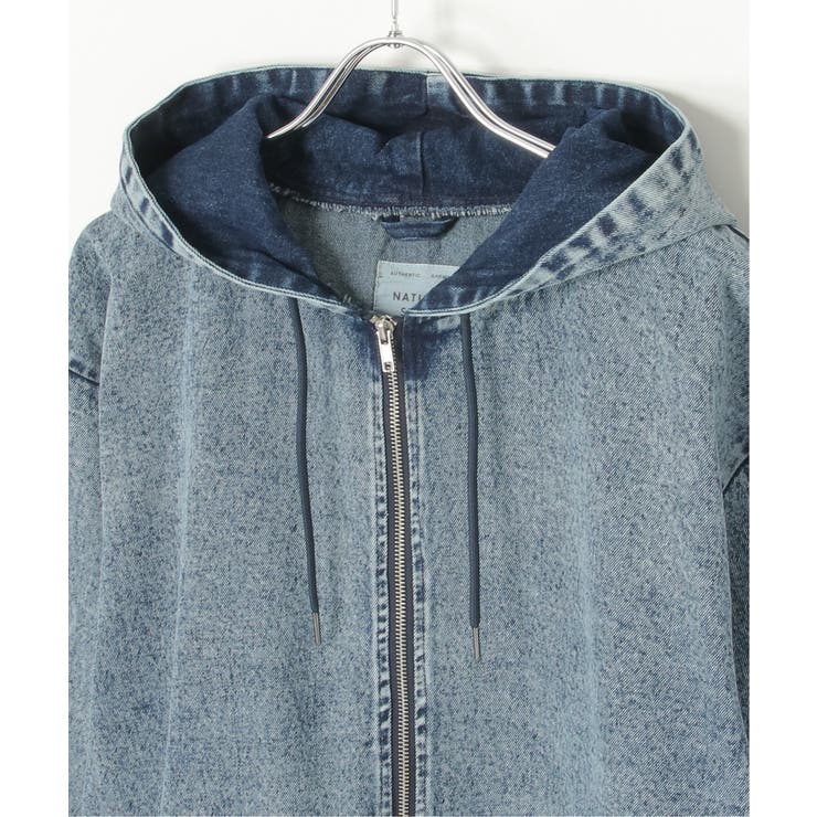 デニム・キャンバスフルジップパーカー | VENCE share style【MEN】 | 詳細画像35 