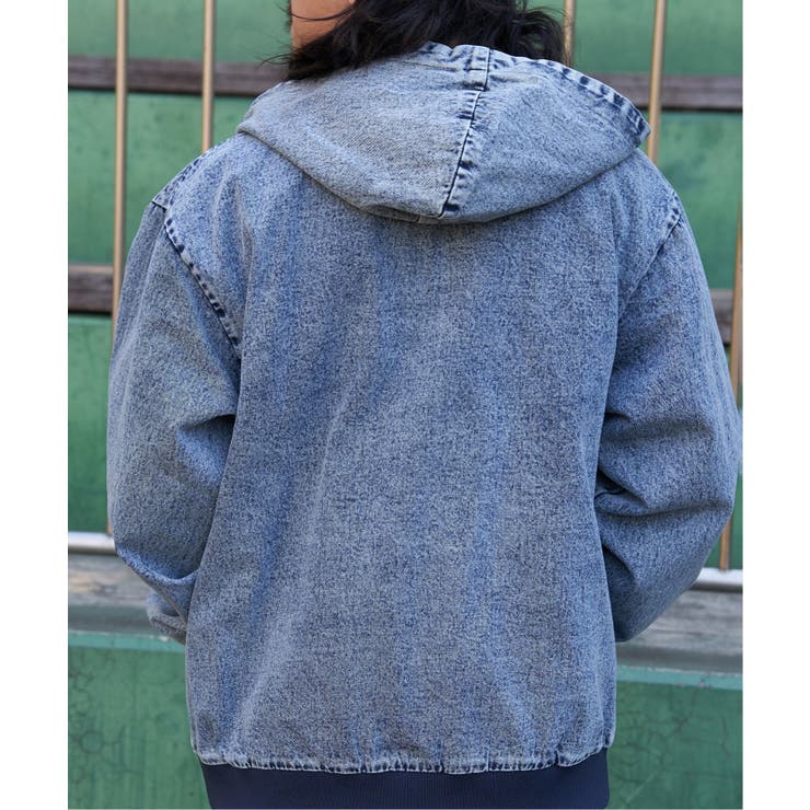 デニム・キャンバスフルジップパーカー | VENCE share style【MEN】 | 詳細画像3 