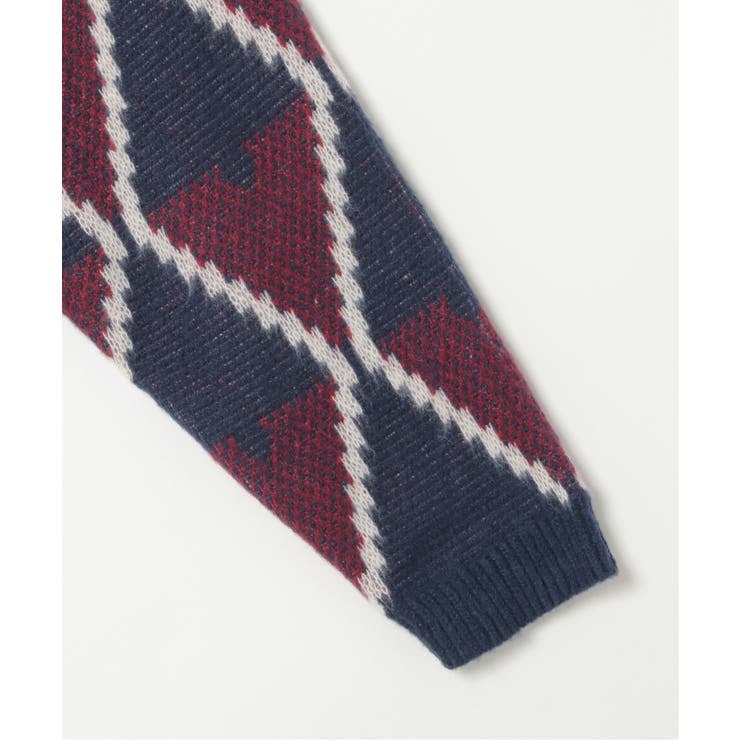 総柄ニットVカーディガン | VENCE share style【MEN】 | 詳細画像4 