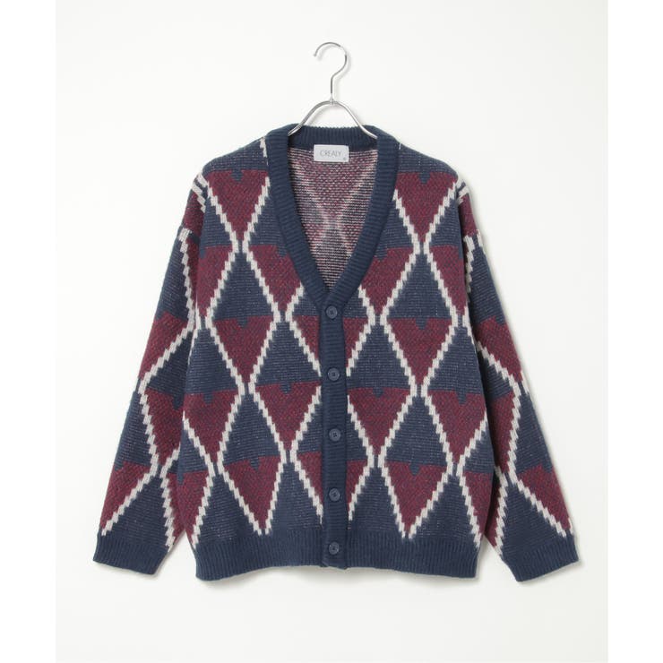 総柄ニットVカーディガン | VENCE share style【MEN】 | 詳細画像12 