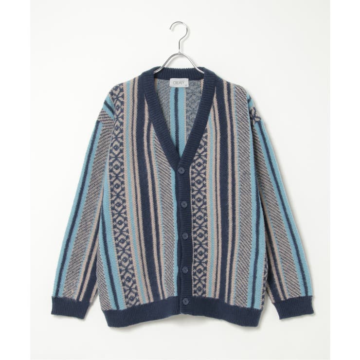 総柄ニットVカーディガン | VENCE share style【MEN】 | 詳細画像15 