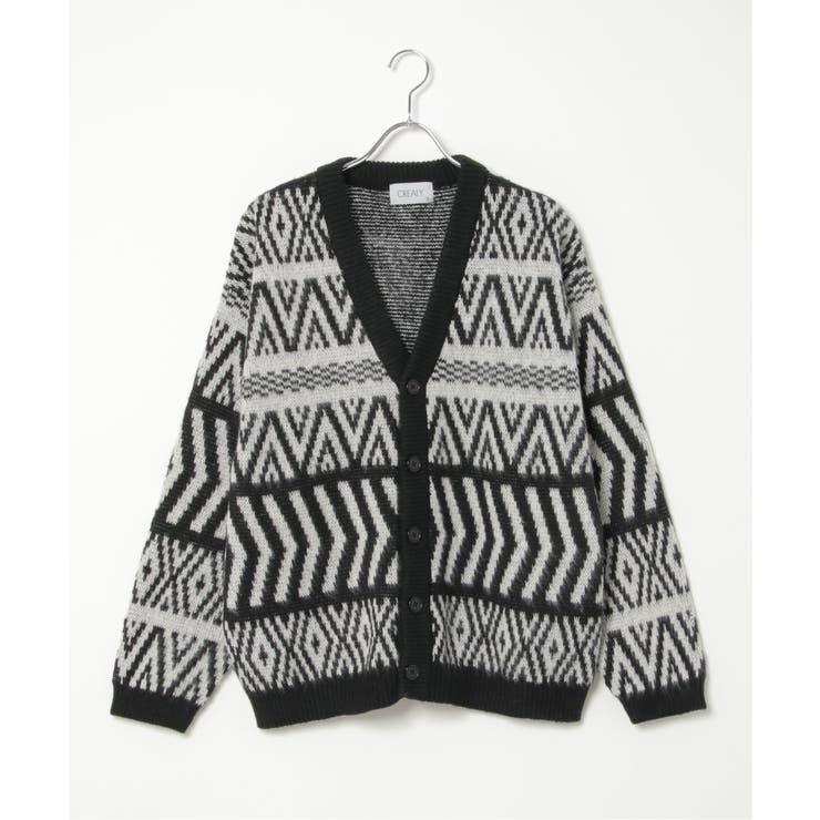 総柄ニットVカーディガン | VENCE share style【MEN】 | 詳細画像18 