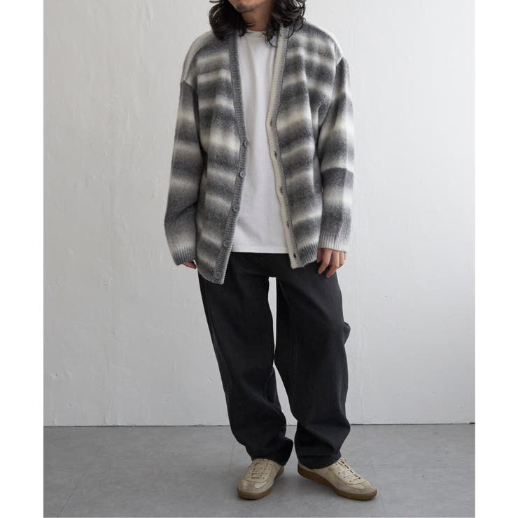 総柄ニットVカーディガン | VENCE share style【MEN】 | 詳細画像30 