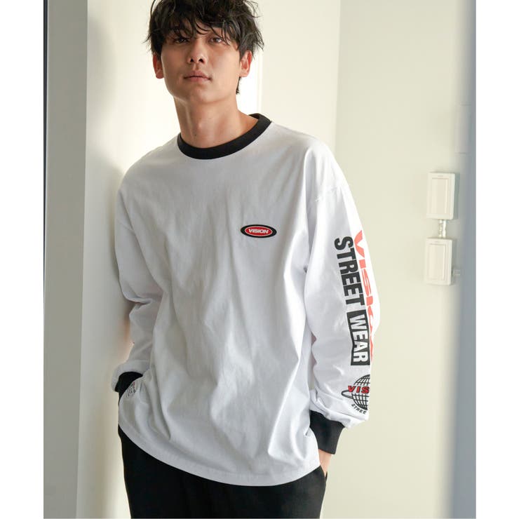 送無♪VISION STREET WEAR♪ロングTシャツ・ホワイト・L