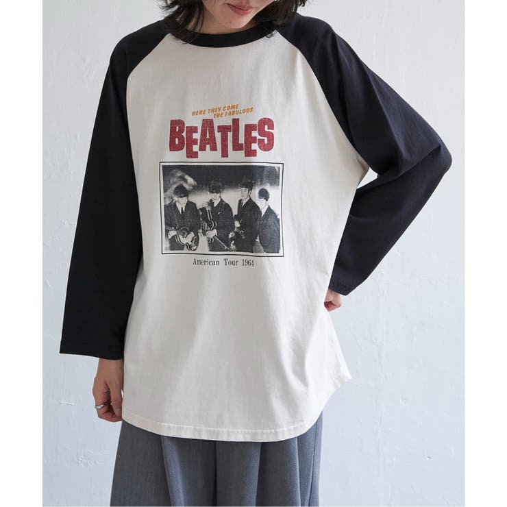 オフホワイト | 【別注】THE BEATLES ザ ビートルズ ツアーラグランロンT | VENCE share style【MEN】