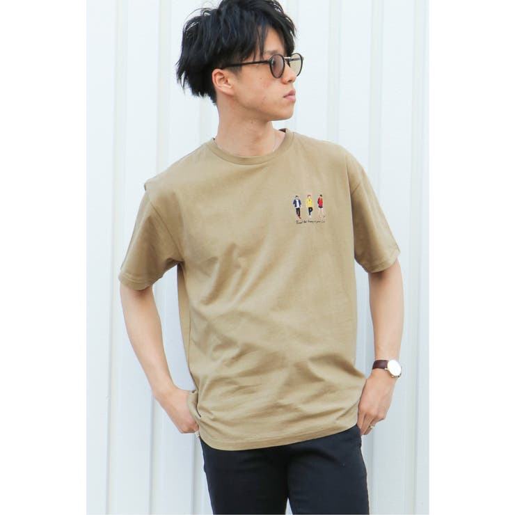 人刺繍Tシャツ[品番：IKAW0008965]｜VENCE share style【MEN
