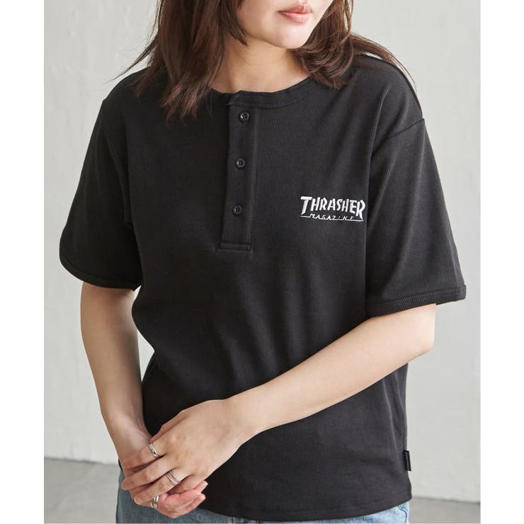 【THRASHER ／スラッシャー】 リブヘンリーネックTシャツ | VENCE share style【MEN】 | 詳細画像4 