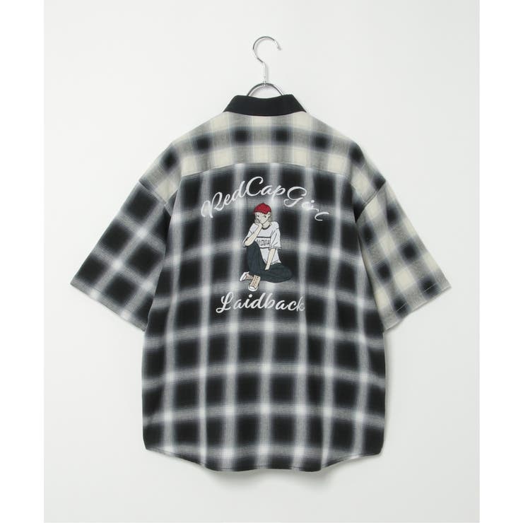 オンブレチェックバック刺繍シャツ[品番：IKAW0018405]｜VENCE share