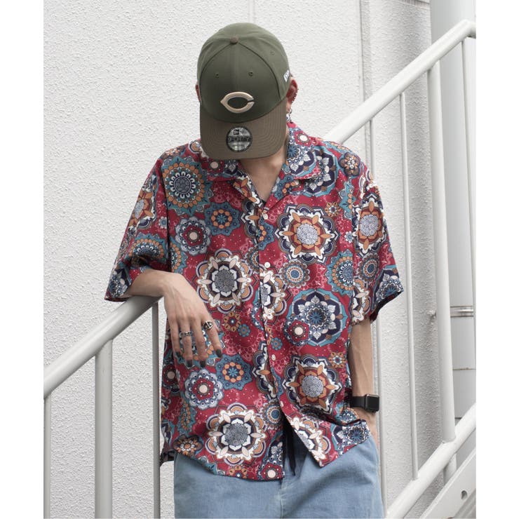 バティックプリントオープンカラーシャツ | VENCE share style【MEN】 | 詳細画像2 