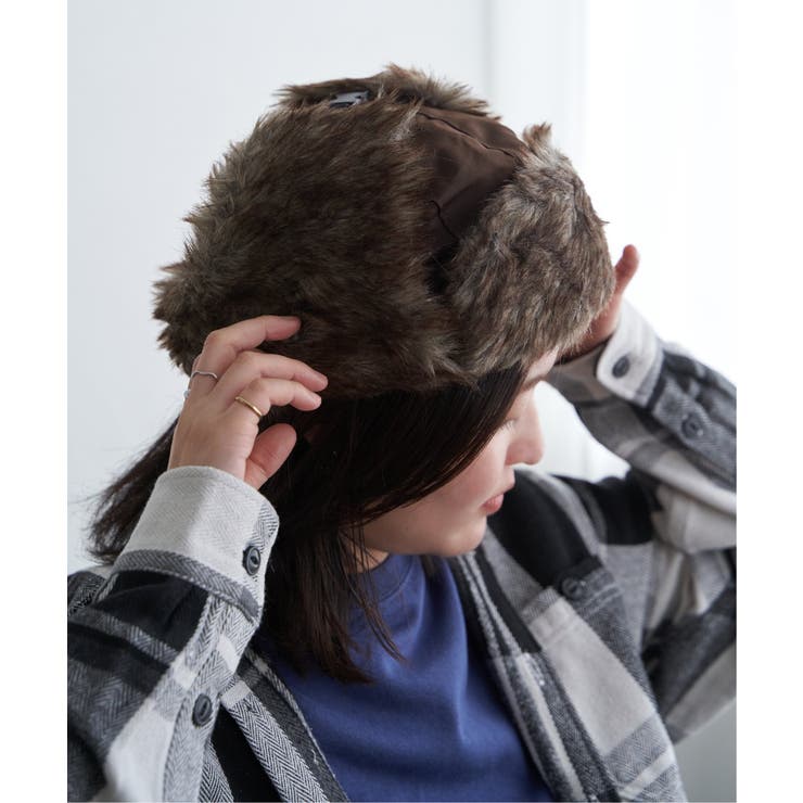 ブラウンファーフライトキャップ | VENCE share style【MEN】 | 詳細画像7 